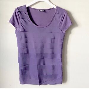 LOFT Layered Purple Blouse Size S